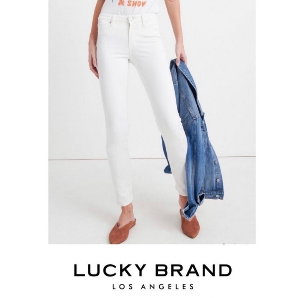 Lucky Brand White Denim Jeans - Skinny / Ankle Jeans - Size 00 / 24
